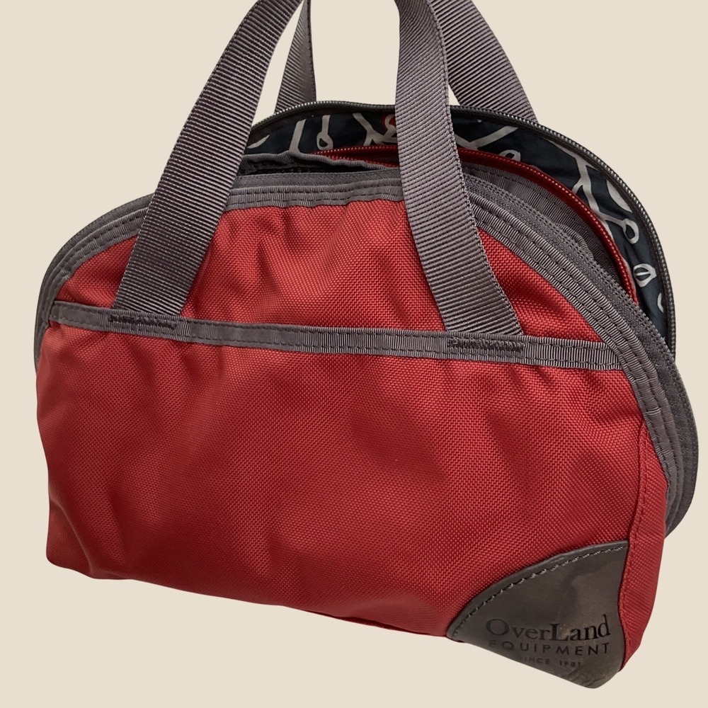 Overland Equipment Red Ballistic Nylon Travel Organizer Toiletry Bag Pouch